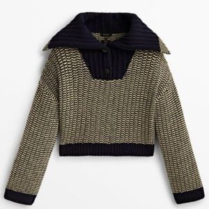 Women's Wool Blend Sailor Collar Sweater